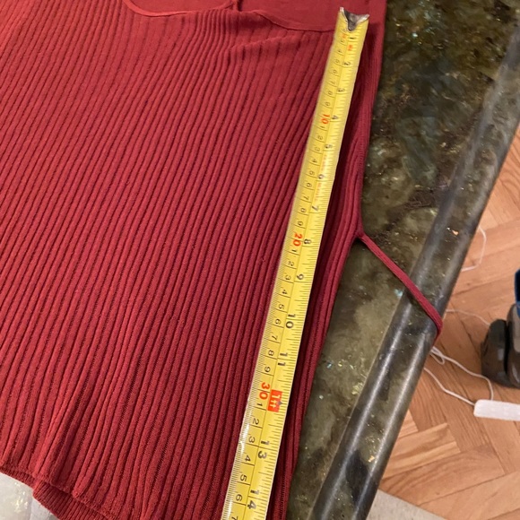 Jean Paul Gaultier Maille M-3XL burgundy 2 piece in 1 made Italy cardigan&trank - Picture 11 of 16